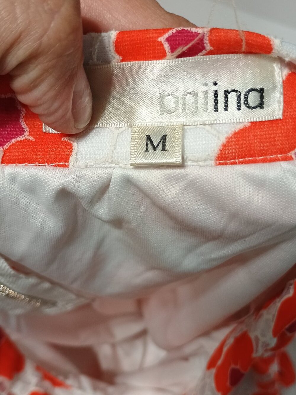 Aniina Orange Floral A-Line Skater Skirt Size Medium - Picture 5 of 7